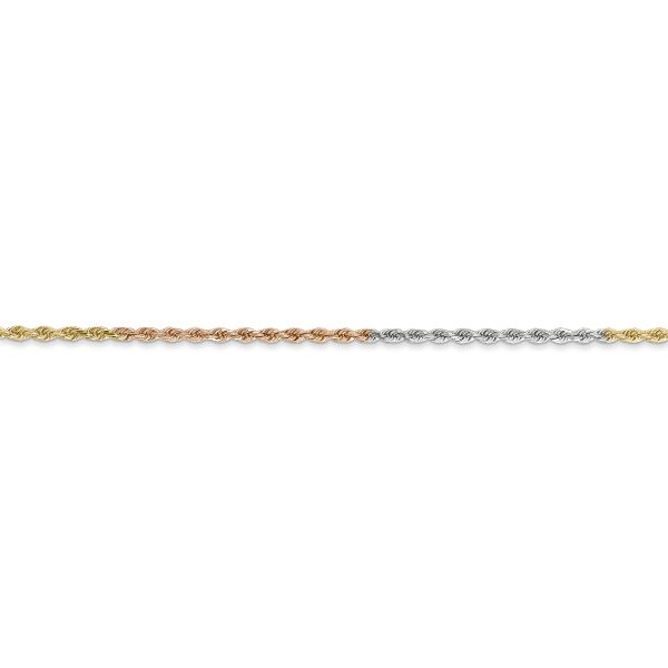 14k Tri-Color 1.5mm D/C Rope Chain - Image 2