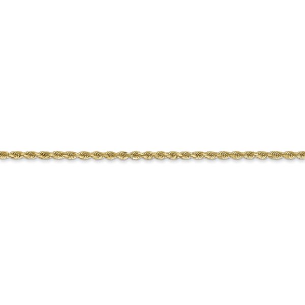 14k 1.75mm D/C Rope with Lobster Clasp Chain - Image 2