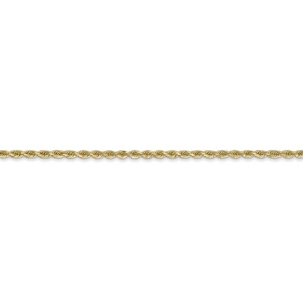 14k 1.75mm D/C Rope with Lobster Clasp Chain - Image 3