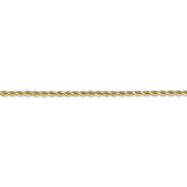 14k 2mm D/C Rope with Lobster Clasp Chain - Image 2