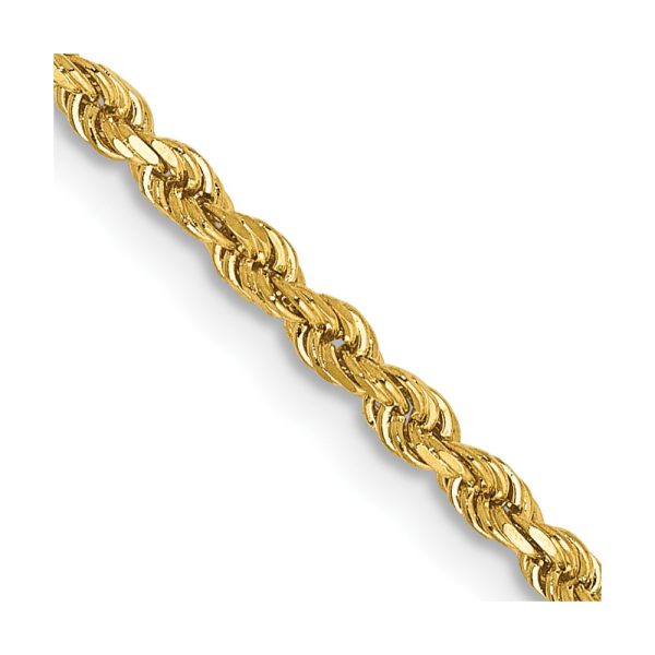 14k 2mm D/C Rope with Lobster Clasp Chain