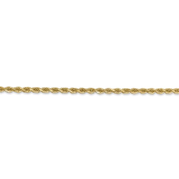 14k 2.25mm D/C Rope with Lobster Clasp Chain - Image 2