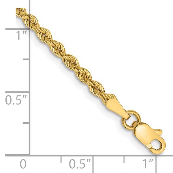 14k 2.5mm Regular Rope Chain - Image 2