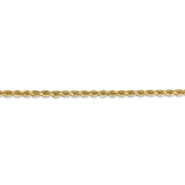 14k 2.75mm Diamond-cut Rope with Lobster Clasp Chain - Image 2