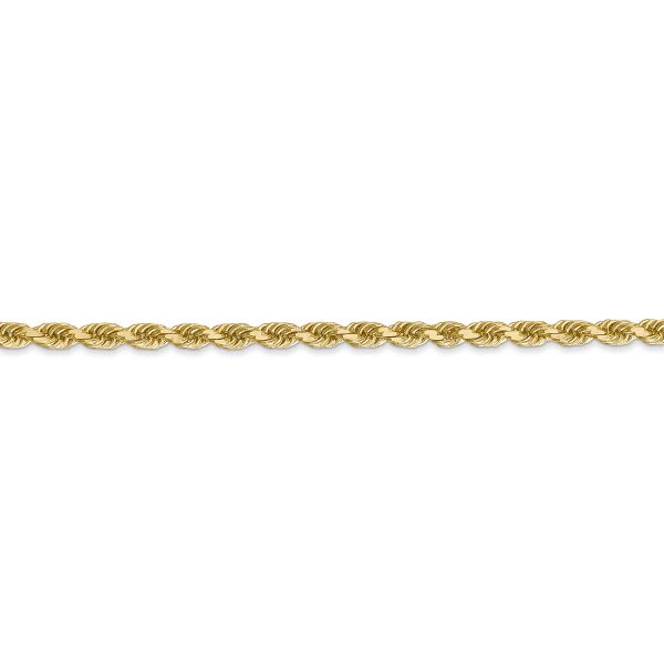 14k 3mm D/C Rope with Lobster Clasp Chain - Image 2