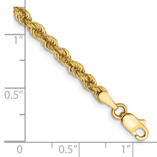 14k 3mm Regular Rope Chain - Image 2