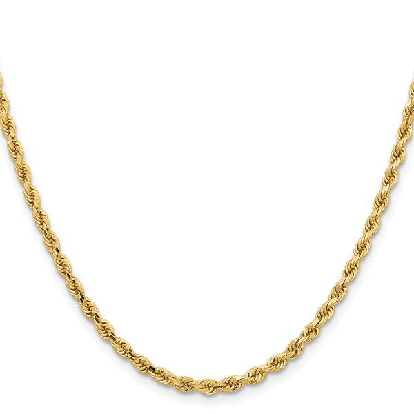 14k 3.25mm D/C Rope with Lobster Clasp Chain - Image 2