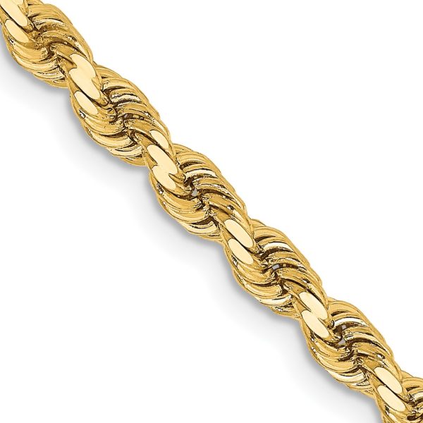 14k 3.25mm D/C Rope with Lobster Clasp Chain