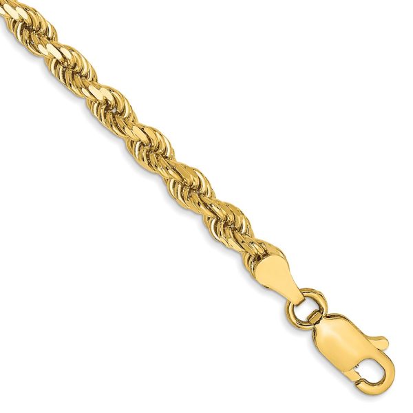 14k 3.5mm D/C Rope with Lobster Clasp Chain