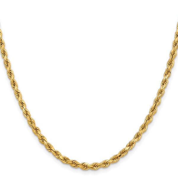 14K 3.75mm D/C Rope with Lobster Clasp Chain - Image 2