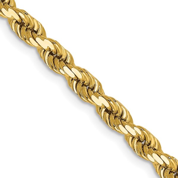 14k 4mm D/C Rope with Lobster Clasp Chain