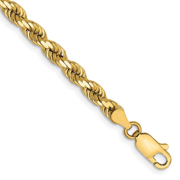 14k 4mm D/C Rope with Lobster Clasp Chain