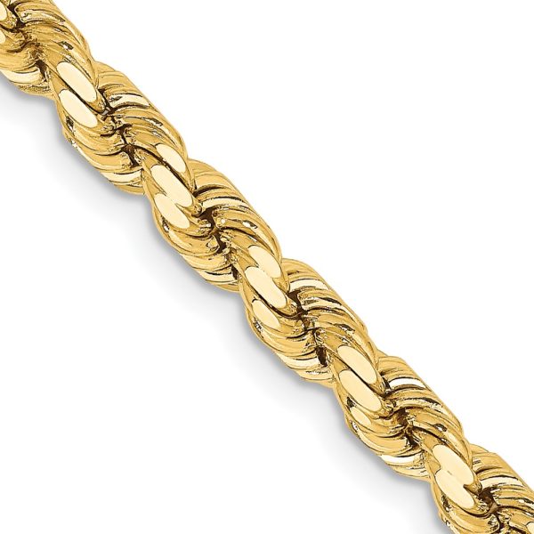 14K 4.25mm D/C Rope with Lobster Clasp Chain