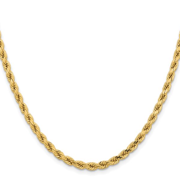 14K 4.25mm D/C Rope with Lobster Clasp Chain - Image 2