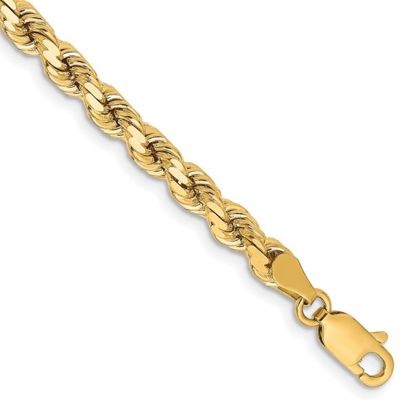 14K 4.25mm D/C Rope with Lobster Clasp Chain