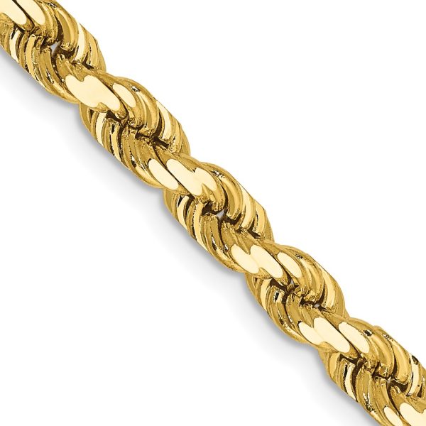 14k 4.5mm D/C Rope with Lobster Clasp Chain