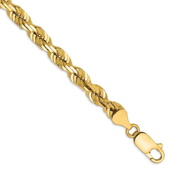 14k 5.5mm D/C Rope with Lobster Clasp Chain