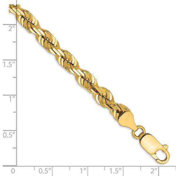 14k 5.5mm D/C Rope with Lobster Clasp Chain - Image 2