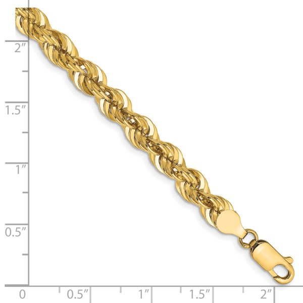 14k 6mm Regular Rope Chain - Image 2