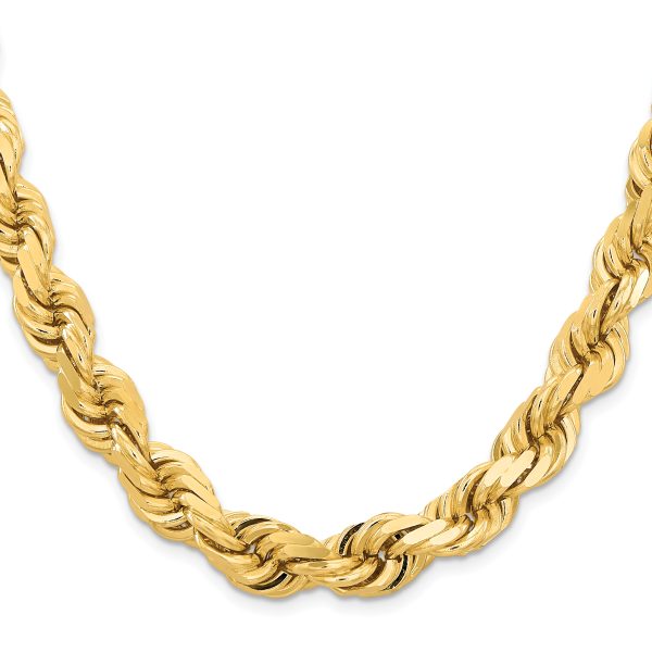 14K 12mm  D/C Rope with Fancy Lobster Clasp Chain - Image 2