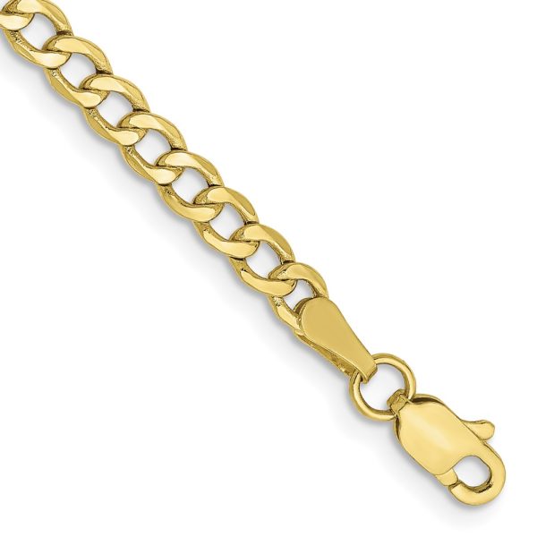 10k 3.35mm Semi-Solid Curb Link Chain