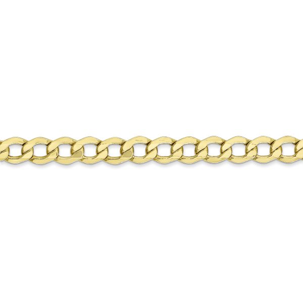 10k 5.25mm Semi-Solid Curb Link Chain - Image 2