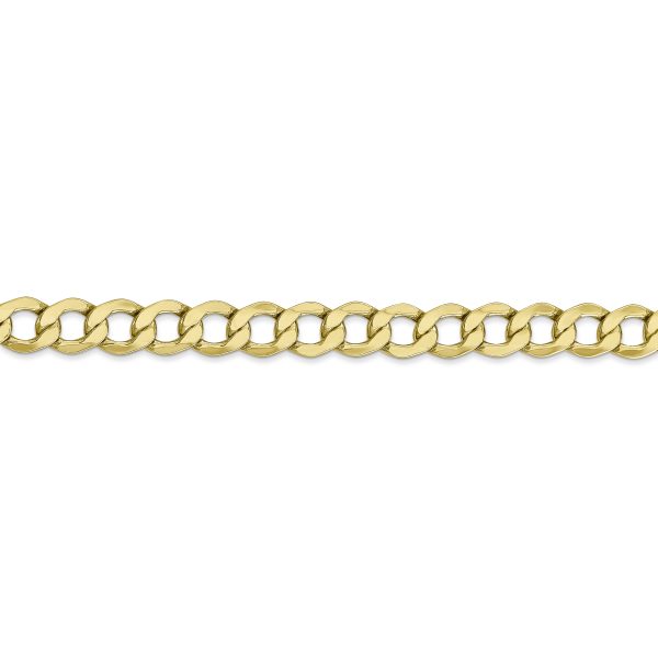 10k 6.5mm Semi-Solid Curb Link Chain - Image 2