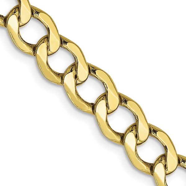 10k 6.5mm Semi-Solid Curb Link Chain