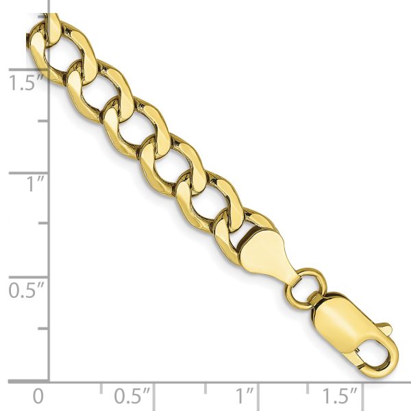 10k 6.5mm Semi-Solid Curb Link Chain - Image 2