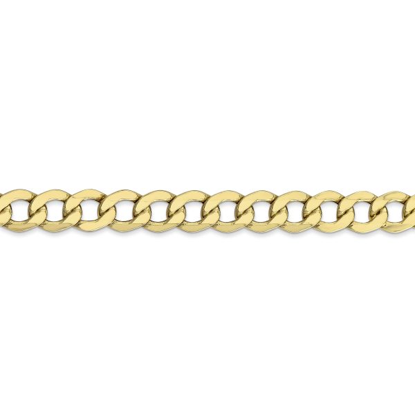 10k 7mm Semi-Solid Curb Link Chain - Image 2