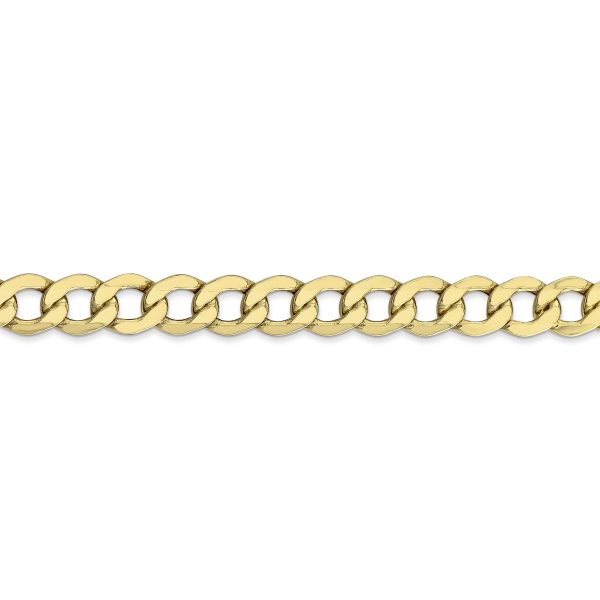 10k 7mm Semi-Solid Curb Link Chain - Image 2