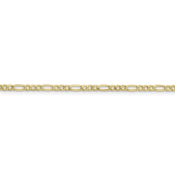 10k 2.5mm Semi-Solid Figaro Chain - Image 2