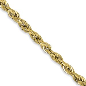 10k 2.8mm Semi-Solid Rope Chain