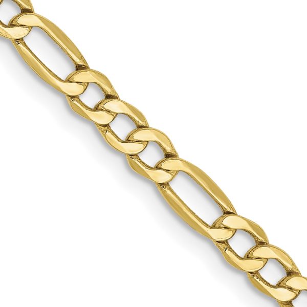 10k 3.5mm Semi-Solid Figaro Chain