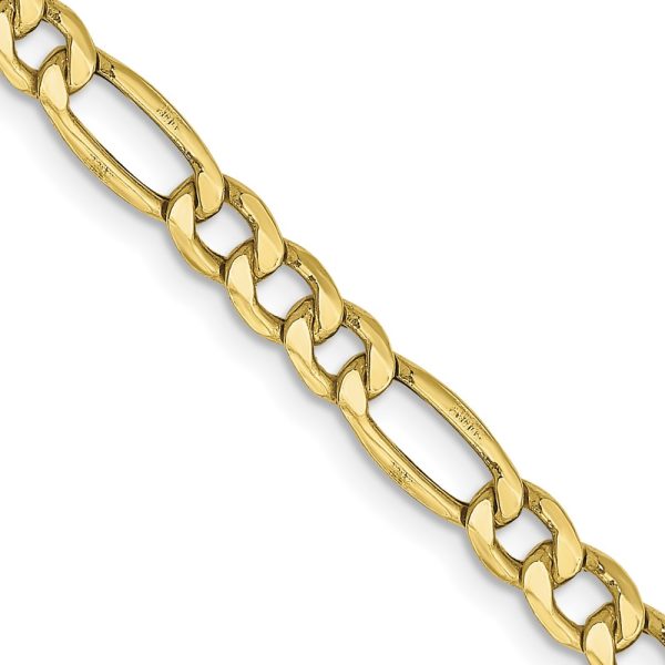 10k 4.4mm Semi-Solid Figaro Chain