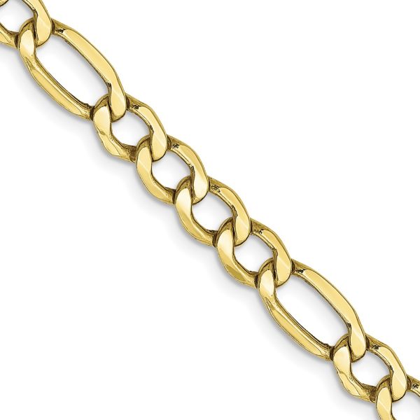 10k 5.35mm Semi-Solid Figaro Chain