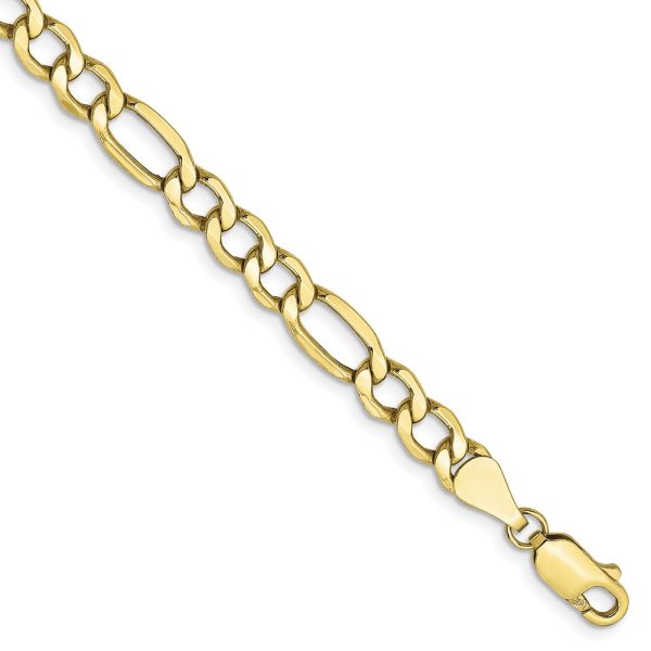 10k 5.35mm Semi-Solid Figaro Chain