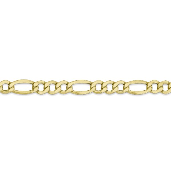 10k 7.3mm Semi-Solid Figaro Chain - Image 2