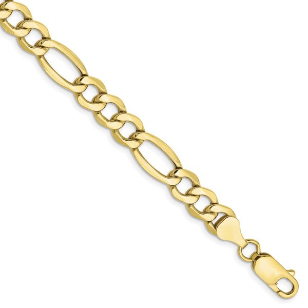 10k 7.3mm Semi-Solid Figaro Chain