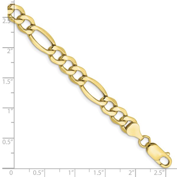 10k 7.3mm Semi-Solid Figaro Chain - Image 2