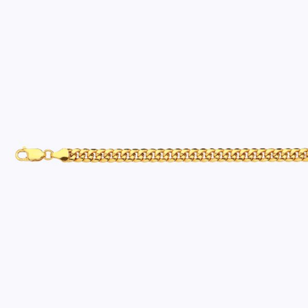 10K 6MM YELLOW GOLD HOLLOW MIAMI CUBAN 16" CHAIN NECKLACE (AVAILABLE IN LENGTHS 7" - 30") - Image 2