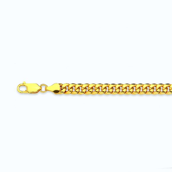 10K 4.5MM YELLOW GOLD HOLLOW MIAMI CUBAN 16" CHAIN NECKLACE (AVAILABLE IN LENGTHS 7" - 30") - Image 2