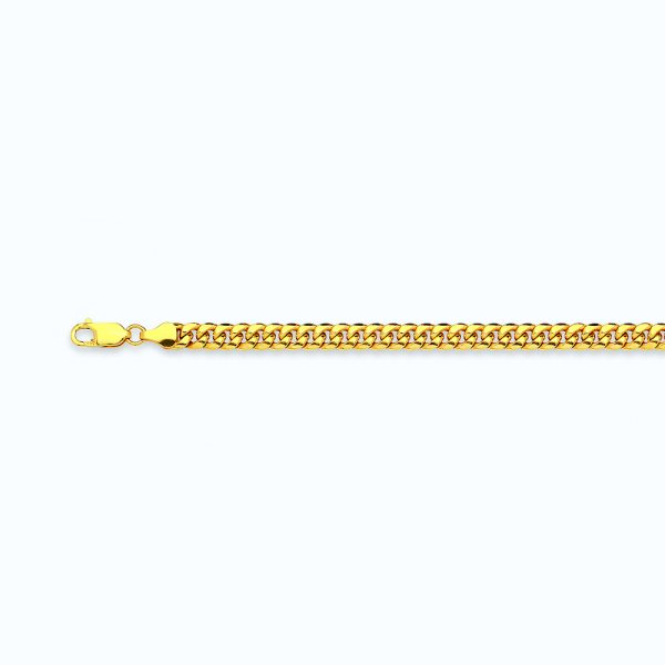 10K 3MM YELLOW GOLD HOLLOW MIAMI CUBAN 20" CHAIN NECKLACE (AVAILABLE IN LENGTHS 7" - 30") - Image 2