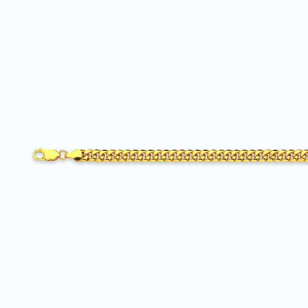 10K 3MM YELLOW GOLD HOLLOW MIAMI CUBAN 28" CHAIN NECKLACE (AVAILABLE IN LENGTHS 7" - 30") - Image 2