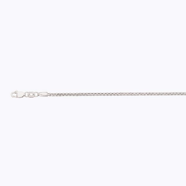 10K 2MM WHITE GOLD VENETIAN BOX 16" CHAIN NECKLACE (AVAILABLE IN LENGTHS 7" - 30") - Image 2