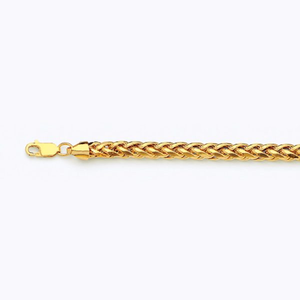 14K 5MM YELLOW GOLD PALM 16" CHAIN NECKLACE (AVAILABLE IN LENGTHS 7" - 30") - Image 2