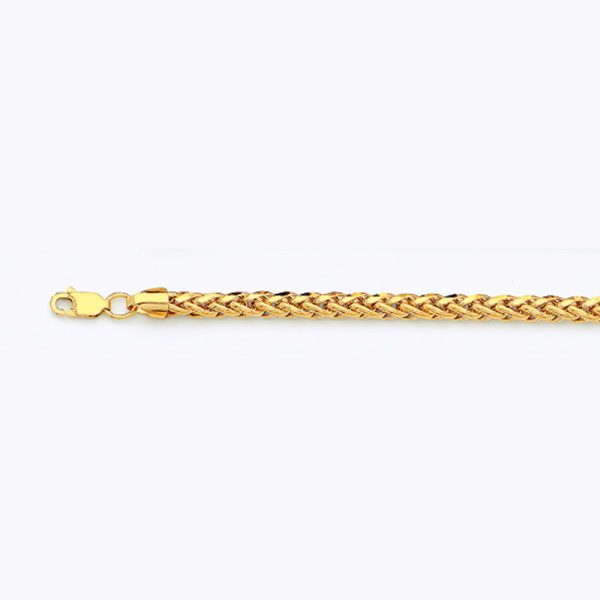 14K 4MM YELLOW GOLD PALM 22" CHAIN NECKLACE (AVAILABLE IN LENGTHS 7" - 30") - Image 2