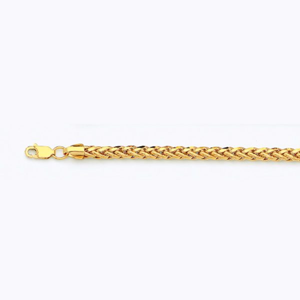 10K 4MM YELLOW GOLD PALM 16" CHAIN NECKLACE (AVAILABLE IN LENGTHS 7" - 30") - Image 2