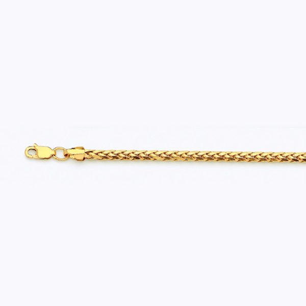 14K 3MM YELLOW GOLD PALM 22" CHAIN NECKLACE (AVAILABLE IN LENGTHS 7" - 30") - Image 2