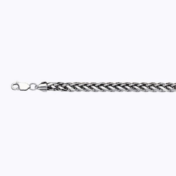 10K 4MM WHITE GOLD PALM 16" CHAIN NECKLACE (AVAILABLE IN LENGTHS 7" - 30") - Image 2